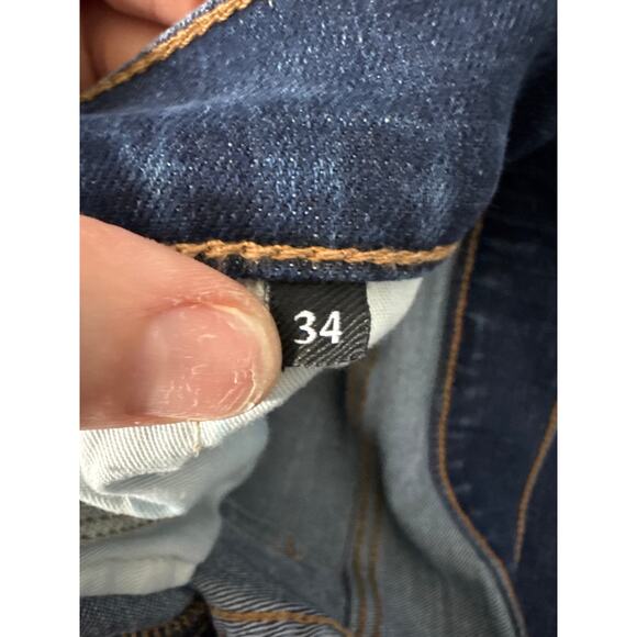 7 For All Mankind Men's Paxtyn Slim Straight Blue Denim Jeans - Size 34x29.5 - Picture 8 of 9